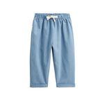 Petit Béguin Pantalon enfant en chambray Ciao Milano. Coloris disponibles : Bleu