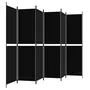 VIDAXL Cloison de separation 6 panneaux Noir 300x200 cm Tissu