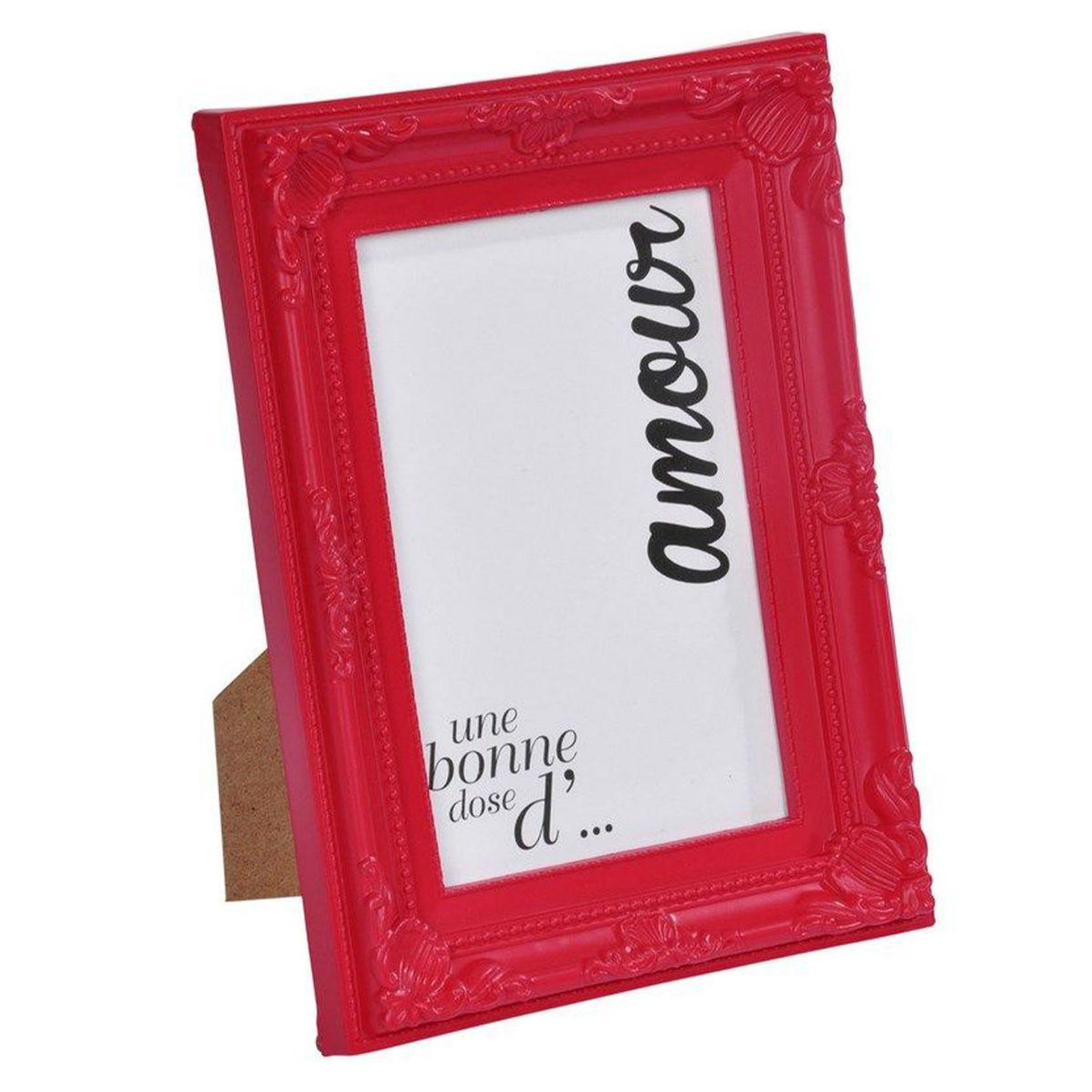 HOMEA Cadre Photo Uni  Baroque  11x16cm Rouge
