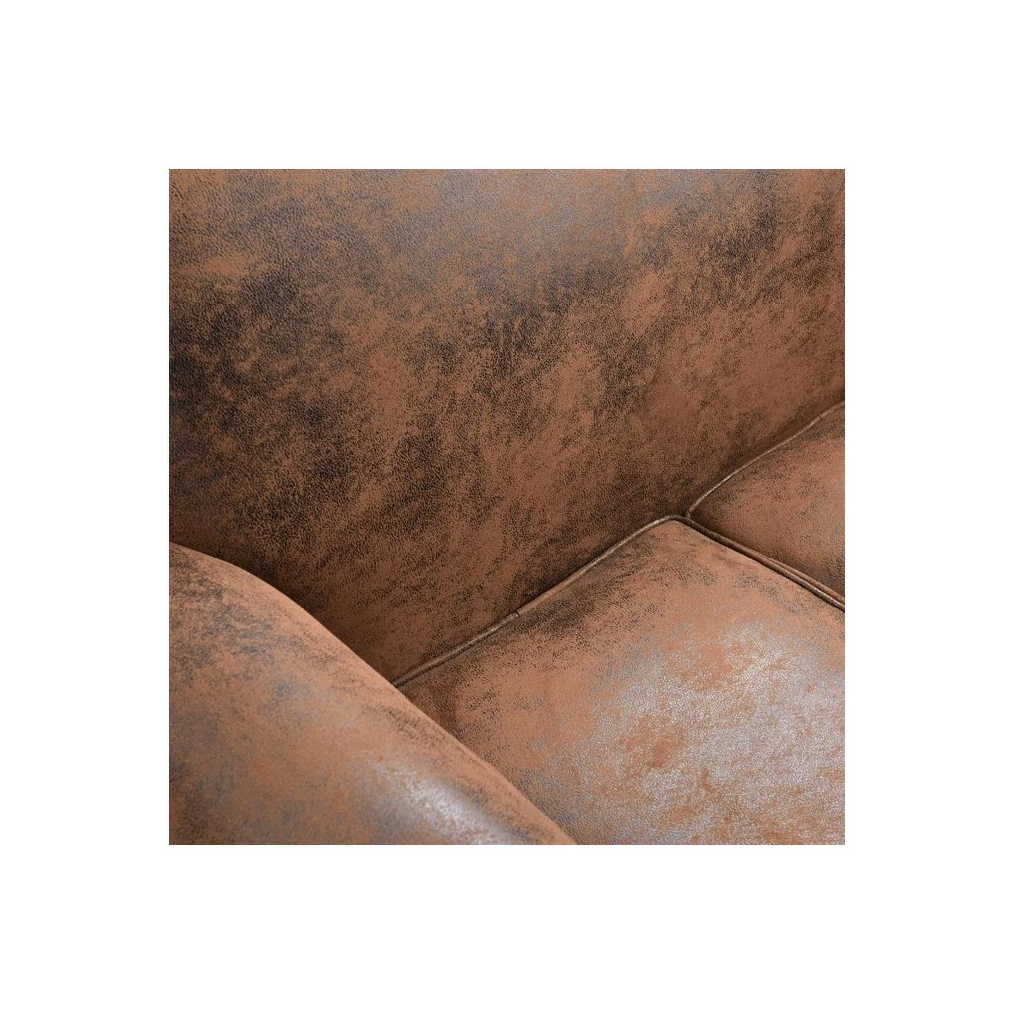 Voir la diapositive 5 : The Home Deco Factory Canapé club vintage  confortable  139cm marron