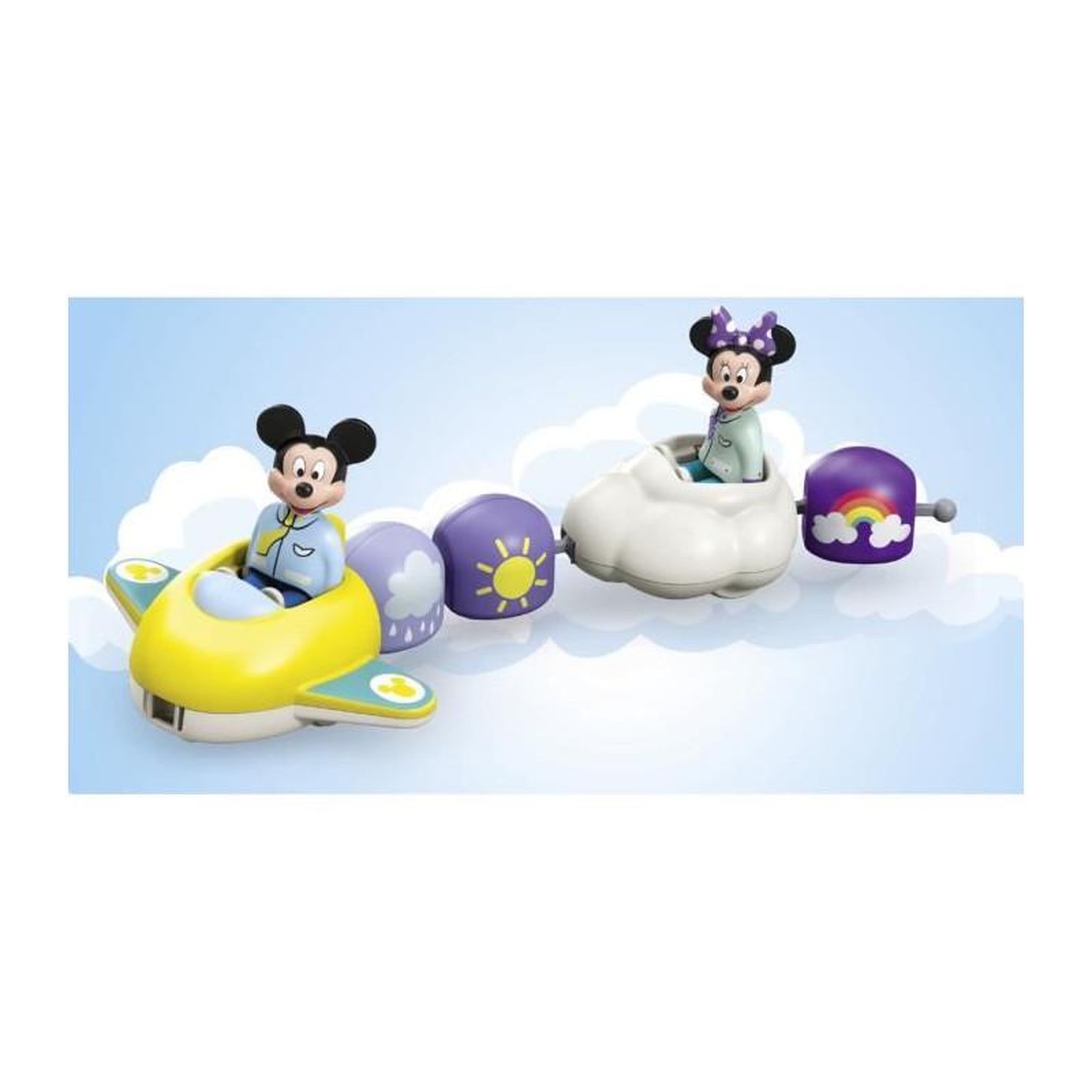 Voir la diapositive 3 : PLAYMOBIL PLAYMOBIL 71697 Train des nuages de Mickey et Minnie - Disney - Comprend Minnie, Mickey et un avion-train-nuage - Des 1 an