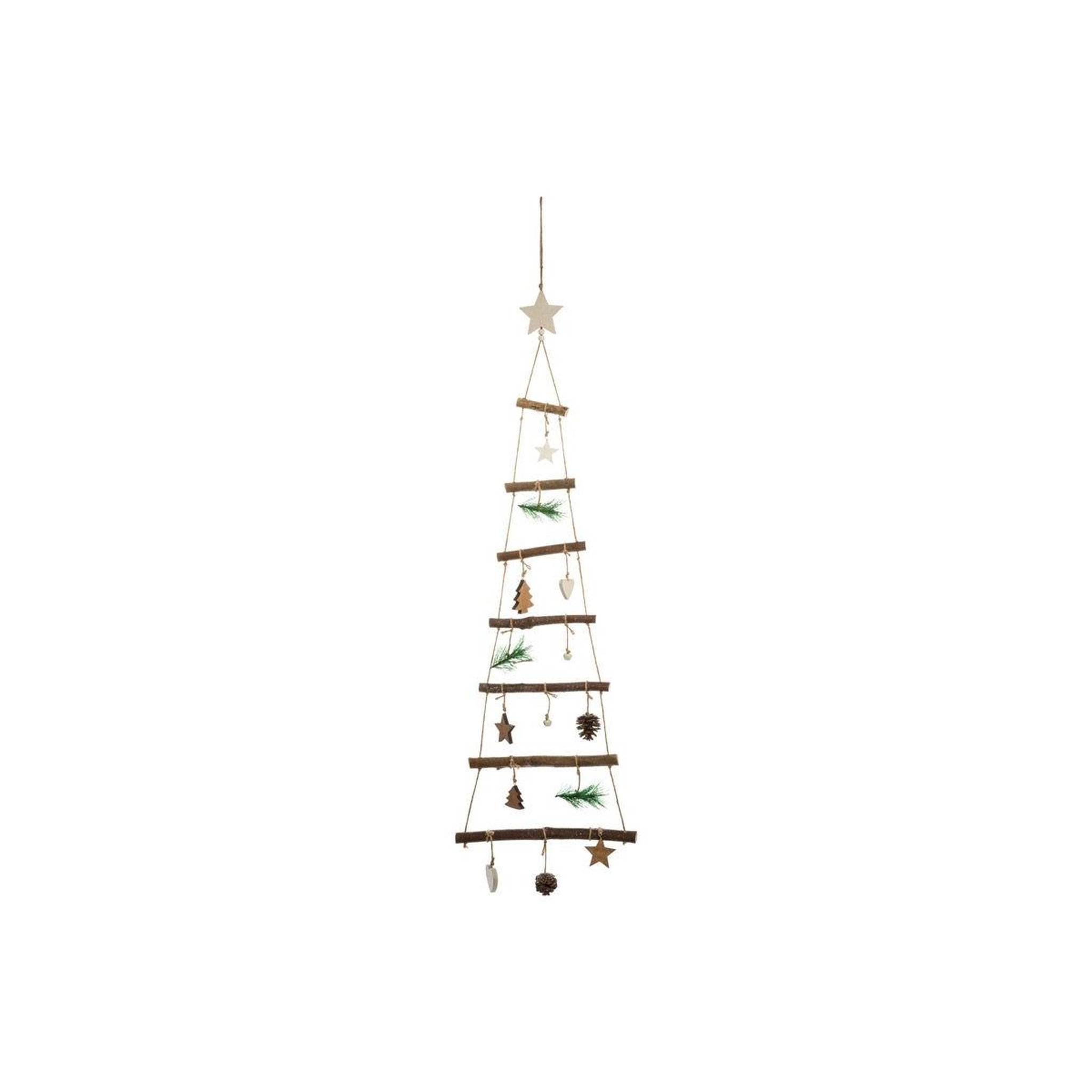 FEERIC LIGHT & CHRISTMAS Sapin mural déco  hors piste  75cm naturel