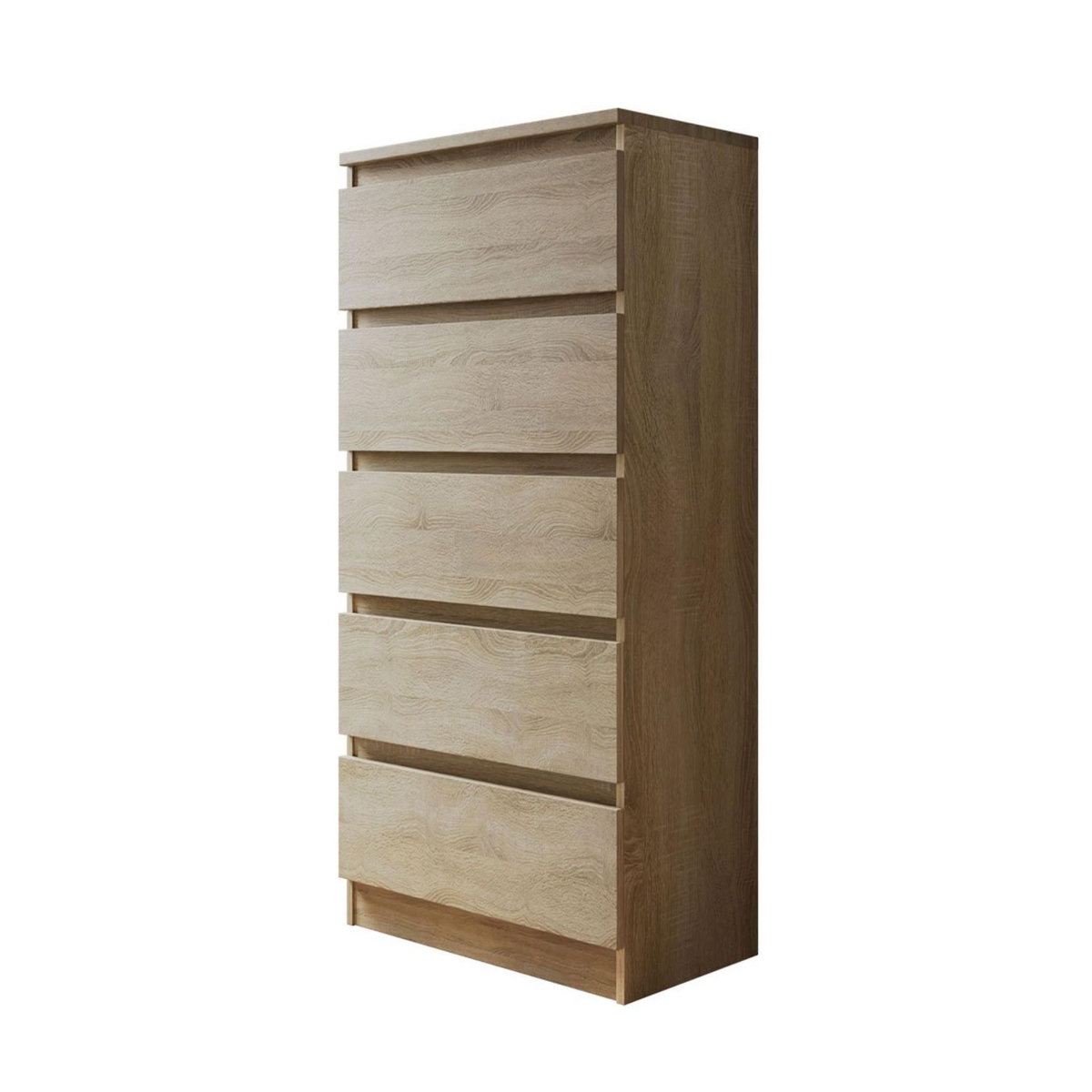 BEST MOBILIER Celia - commode 5 tiroirs - effet bois - 70 cm - style contemporain