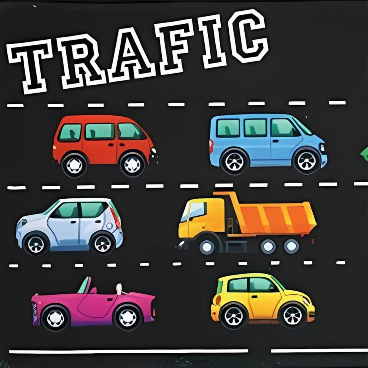 Douceur d'Intérieur Tapis déco imprimé 45x75cm TRAFIC