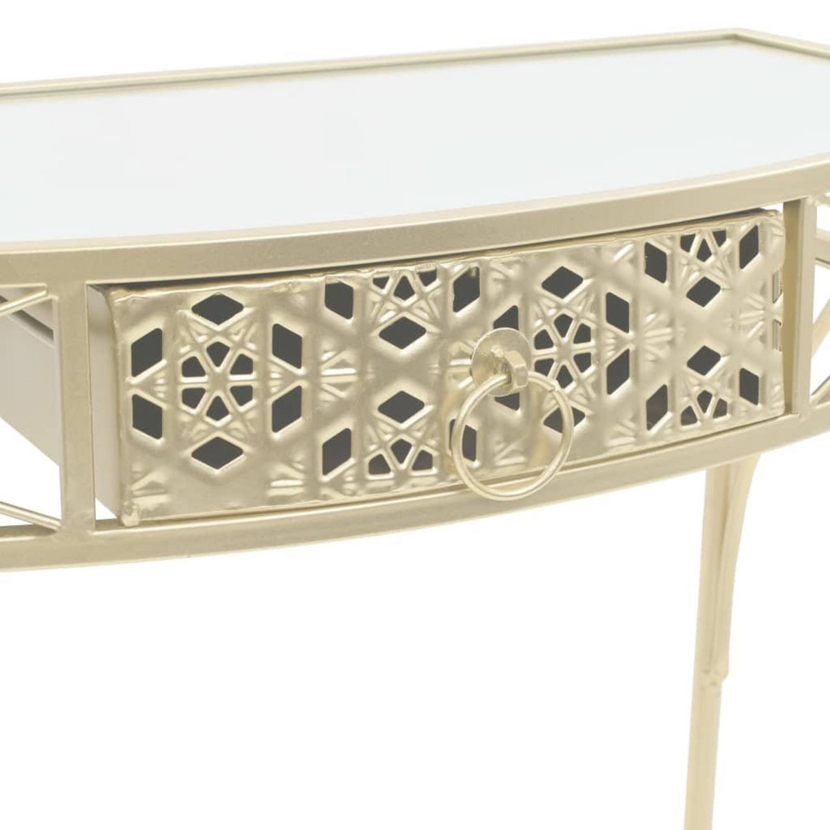 VIDAXL Table d'appoint Style français Metal 82 x 39 x 76 cm Dore