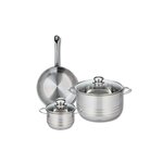 ELO Ensemble de 1 Poêle de cuisson 24 cm et 2 faitouts 14 et 24 cm Elo Profi Brillant