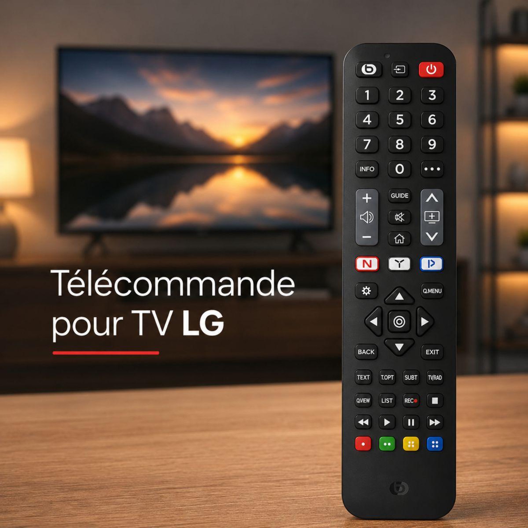 Voir la diapositive 2 : ESSENTIEL B Télécommande pour TV LG