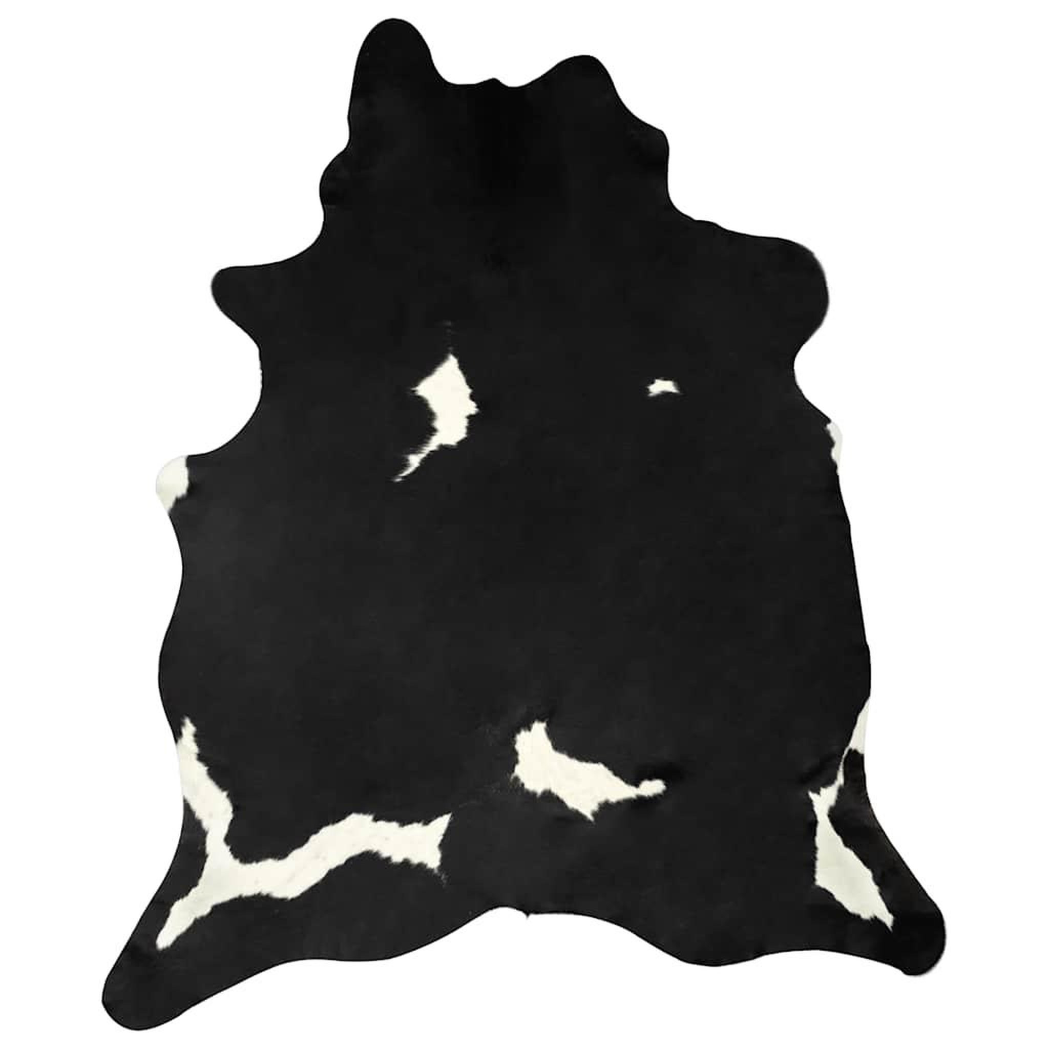 Voir la diapositive 5 : VIDAXL Tapis en peau de vache veritable noir et blanc 180x220 cm