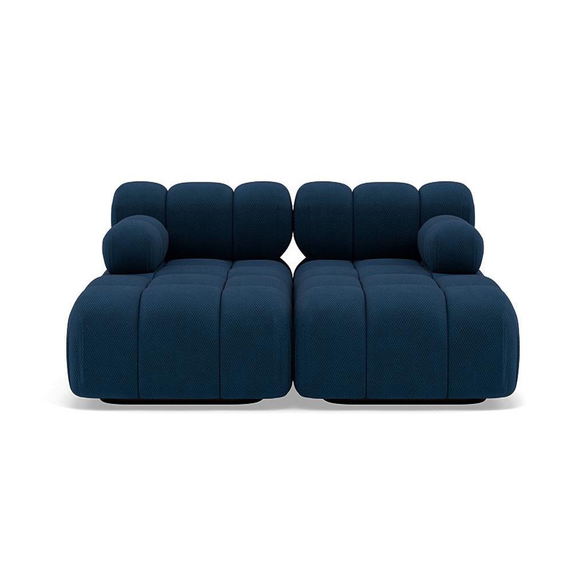 Voir la diapositive 1 : LISA DESIGN Ruby - canapé droit 4 places avec double méridienne - assise profonde - en velours texturé