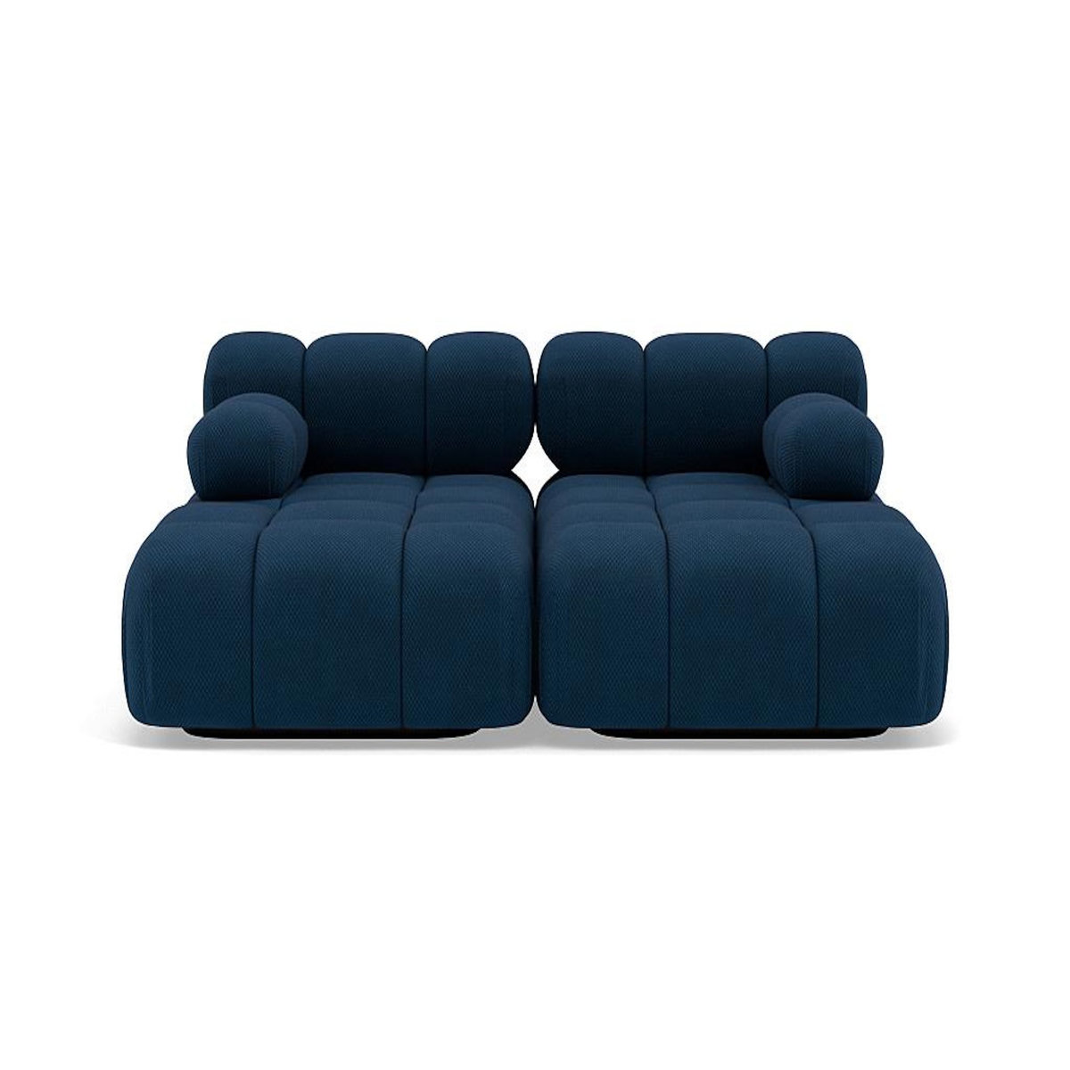 LISA DESIGN Ruby - canapé droit 4 places avec double méridienne - assise profonde - en velours texturé