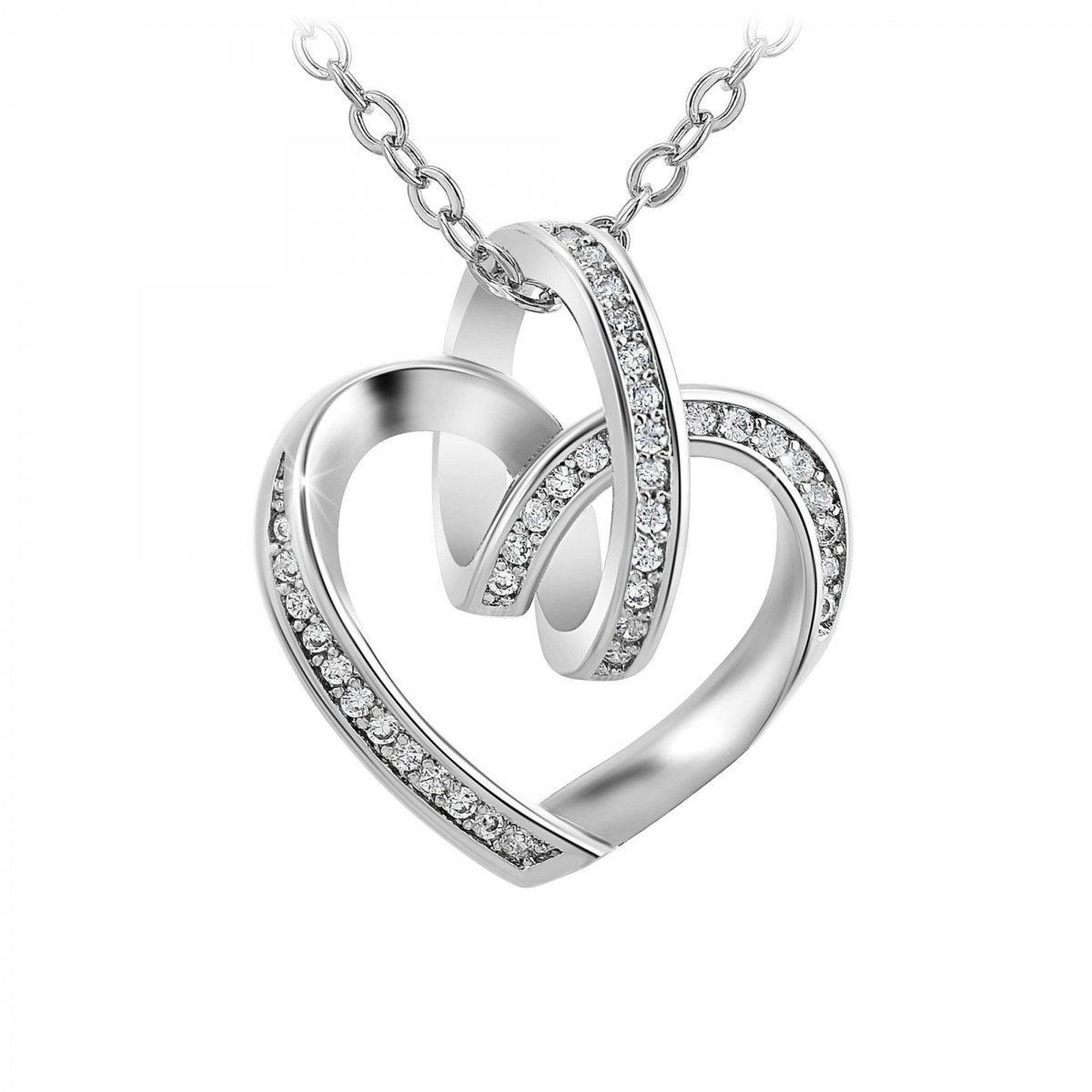 SC CRYSTAL Collier coeur SC Crystal orné de Zirconium