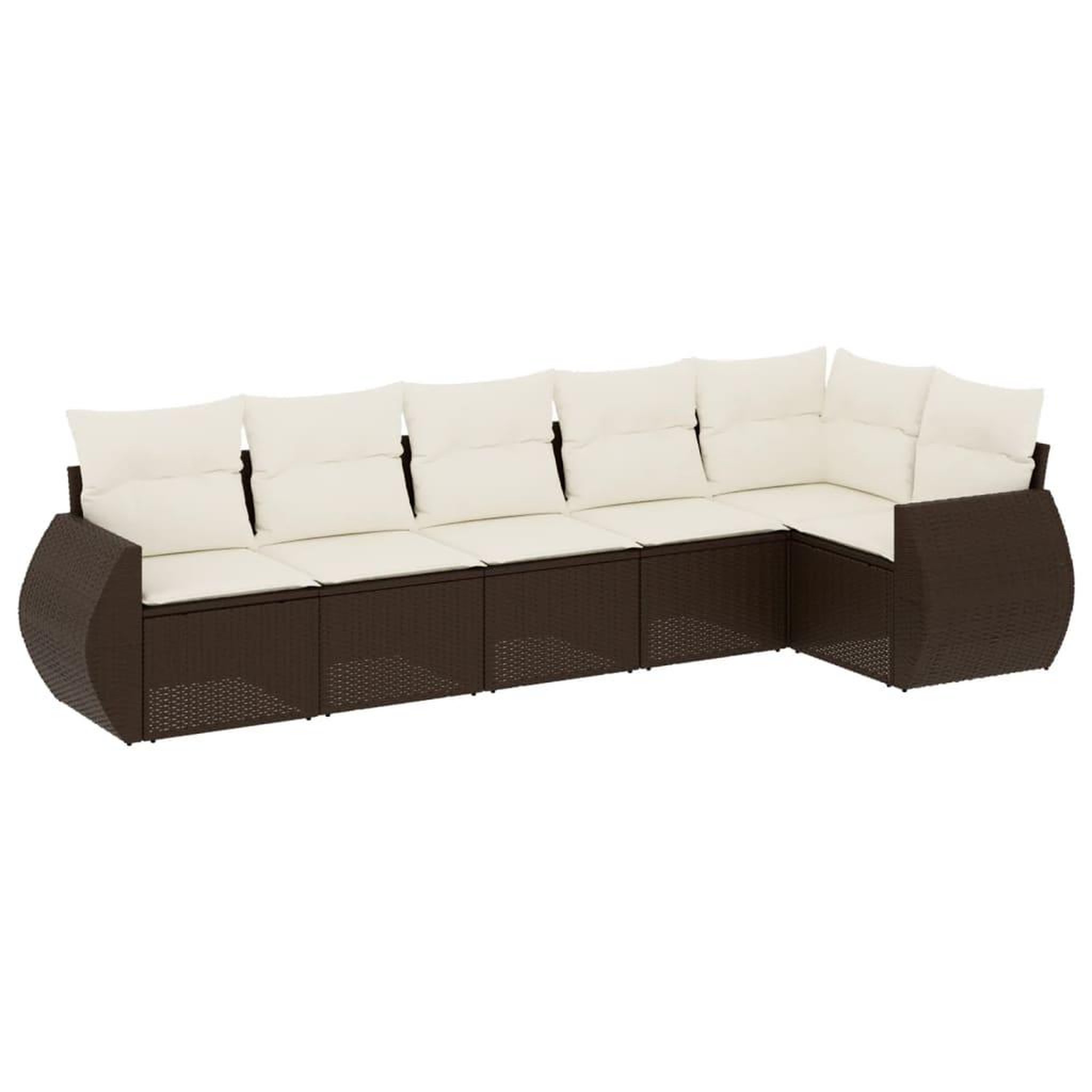 Voir la diapositive 2 : VIDAXL Salon de jardin avec coussins 6 pcs marron resine tressee
