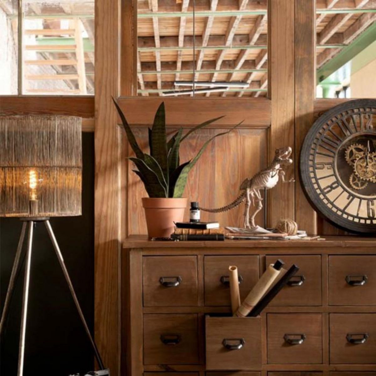 Paris Prix Horloge Murale  Mécanisme Miroir  60cm Noir & Or