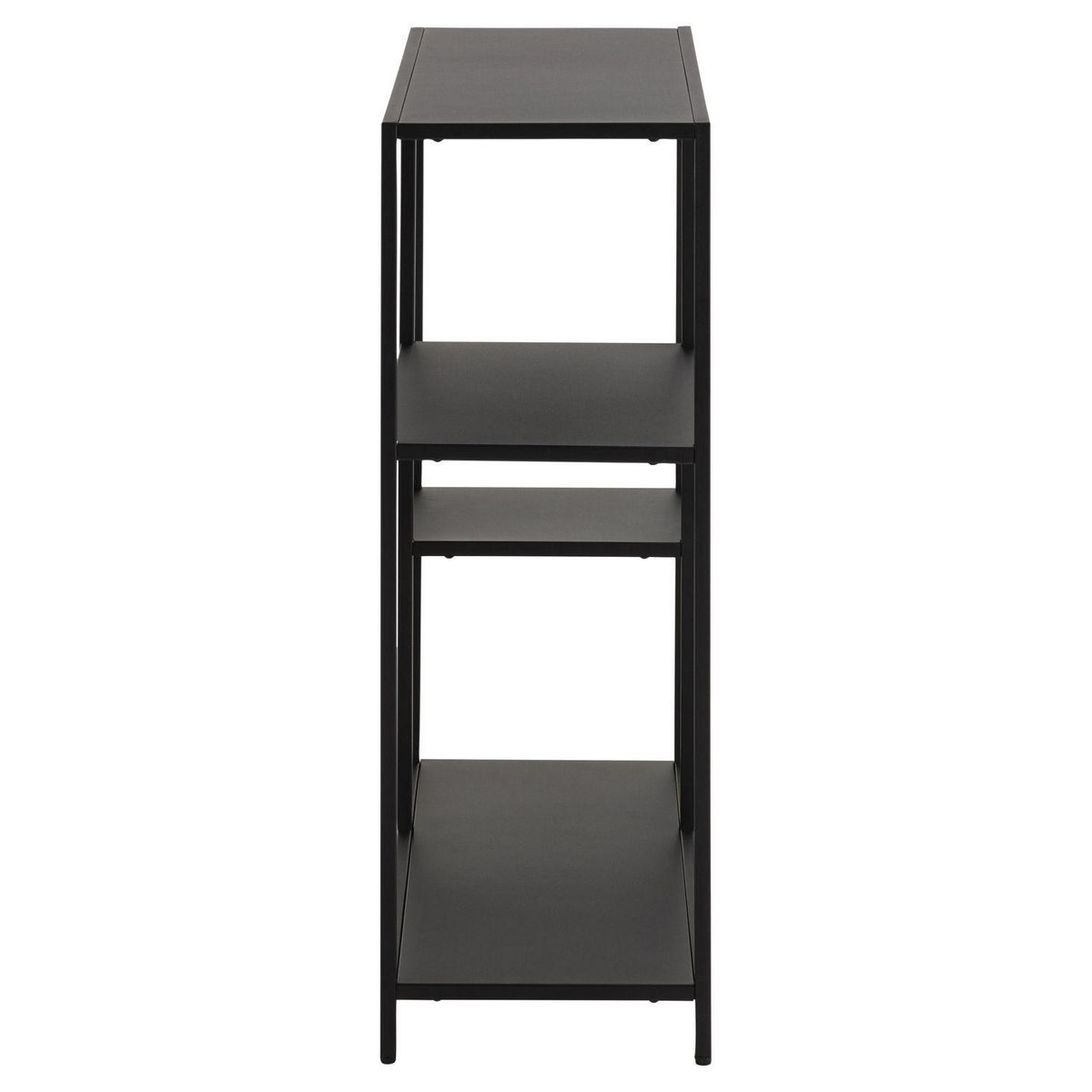 TOILINUX Bibliothèque 3 étagères en métal - Noir