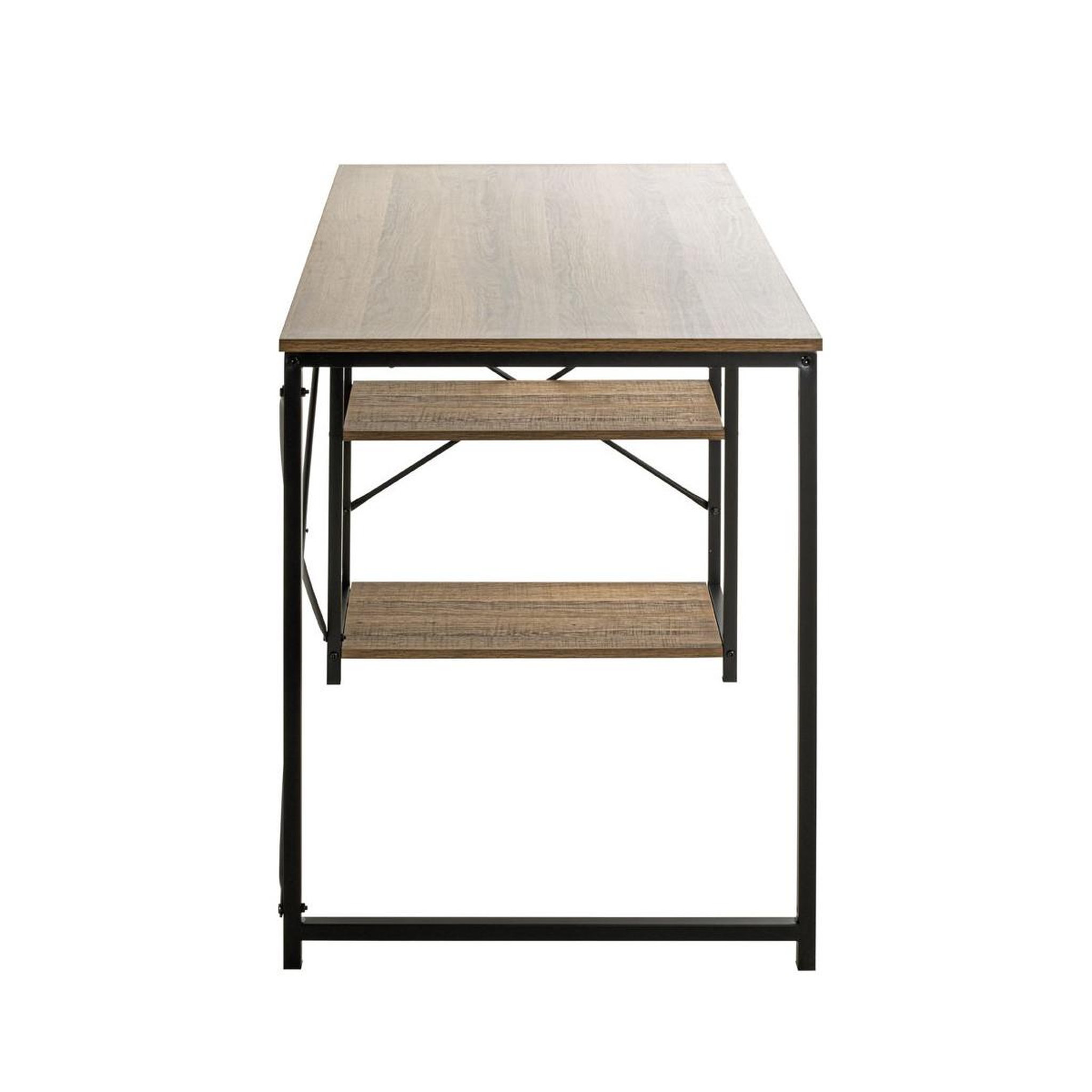 Voir la diapositive 3 : Paris Prix Bureau design 2 niches  ademo  120cm chêne & noir