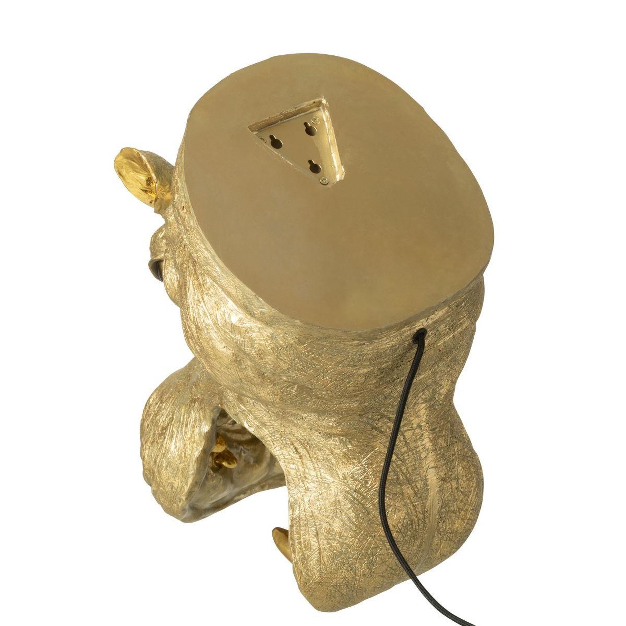 Voir la diapositive 4 : J-LINE Applique murale en résine  hippopotame  35cm doré