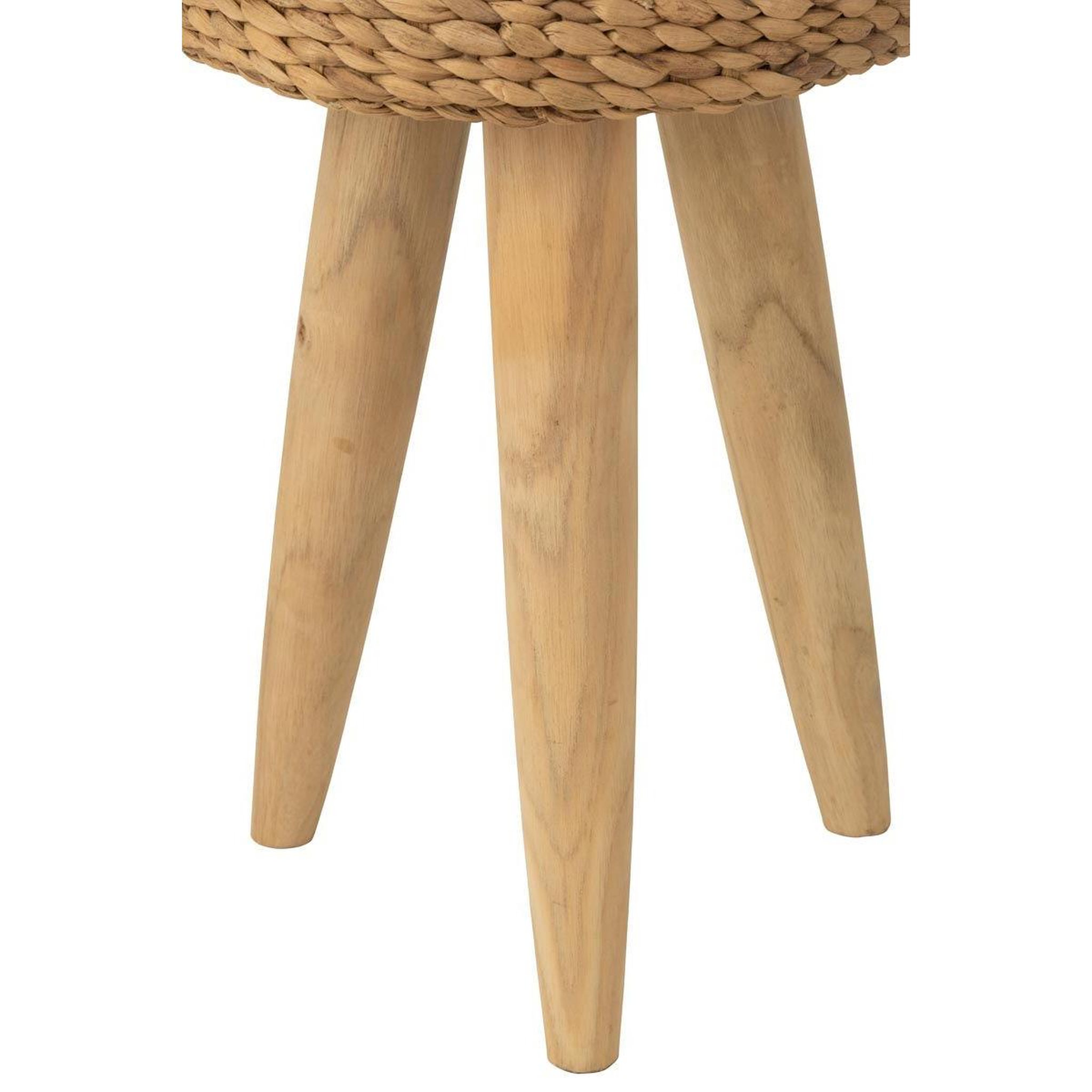 Voir la diapositive 3 : J-LINE Tabouret design en teck  puglia  40cm naturel