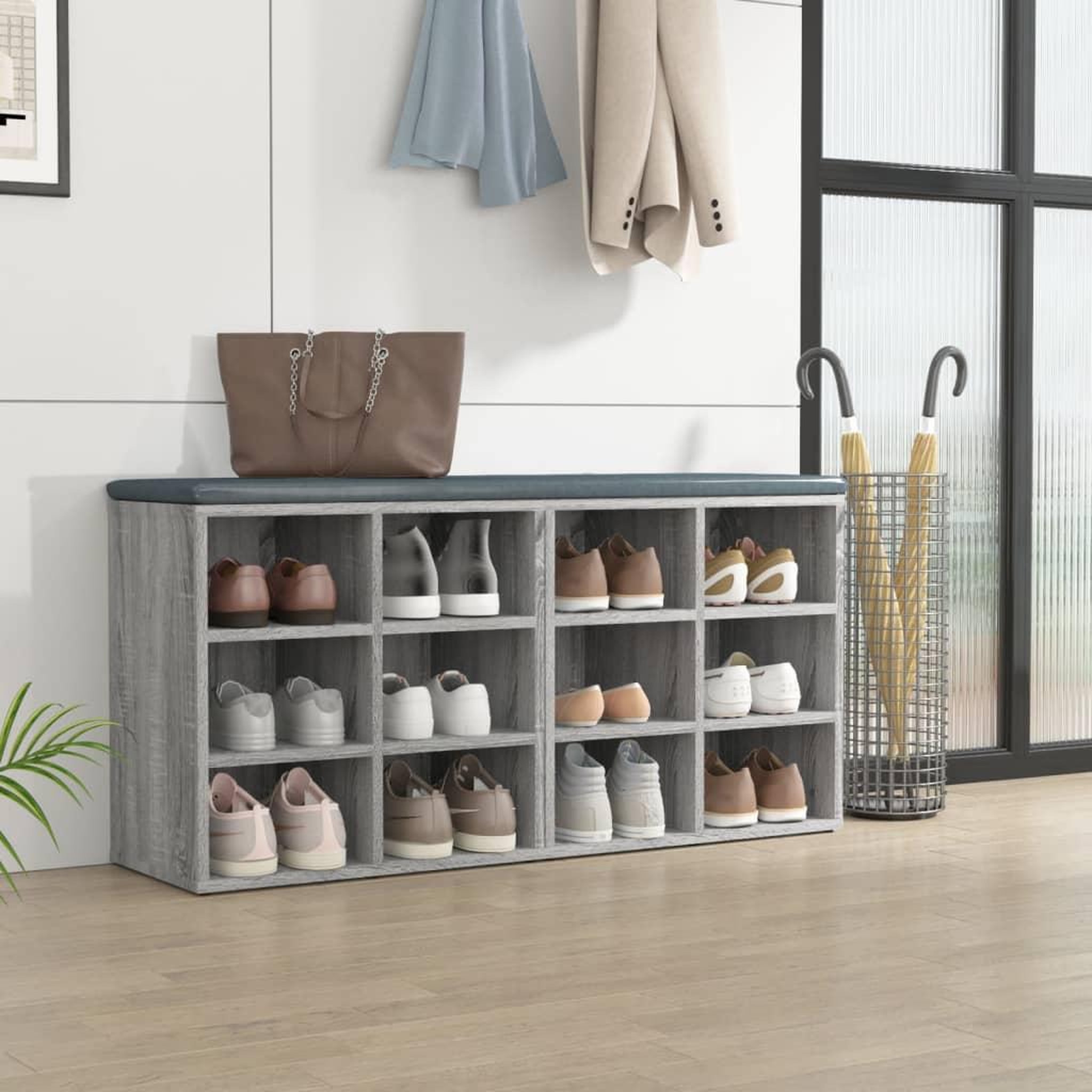 Voir la diapositive 3 : VIDAXL Armoires a chaussures 2 pcs sonoma gris 52,5x30x50 cm