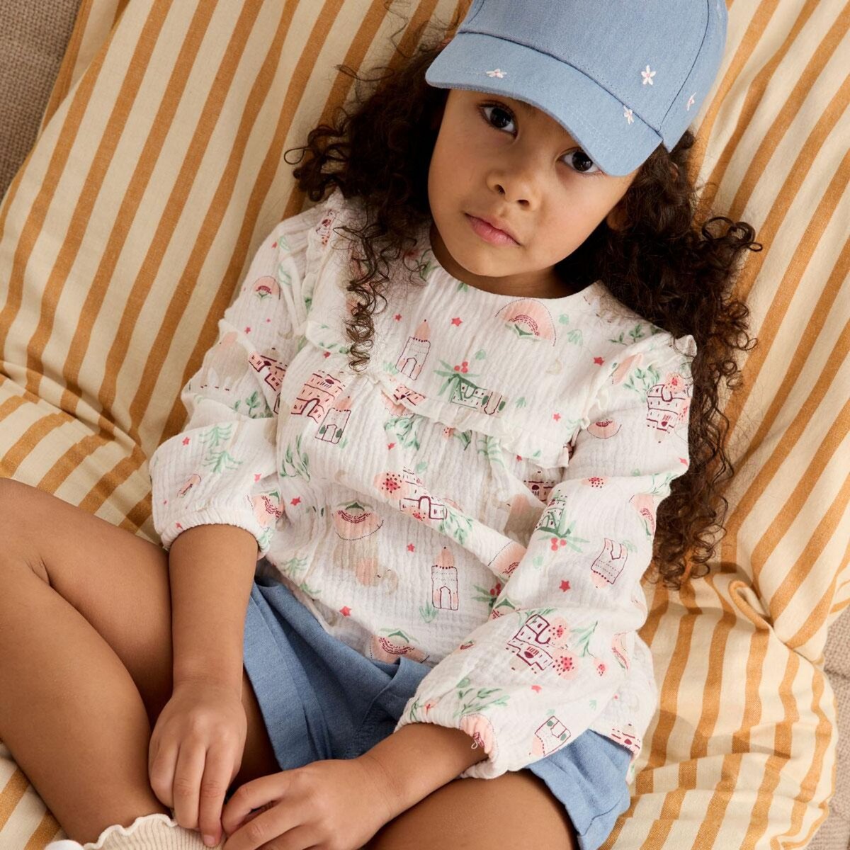 Petit Béguin Short enfant en chambray Ciao Milano