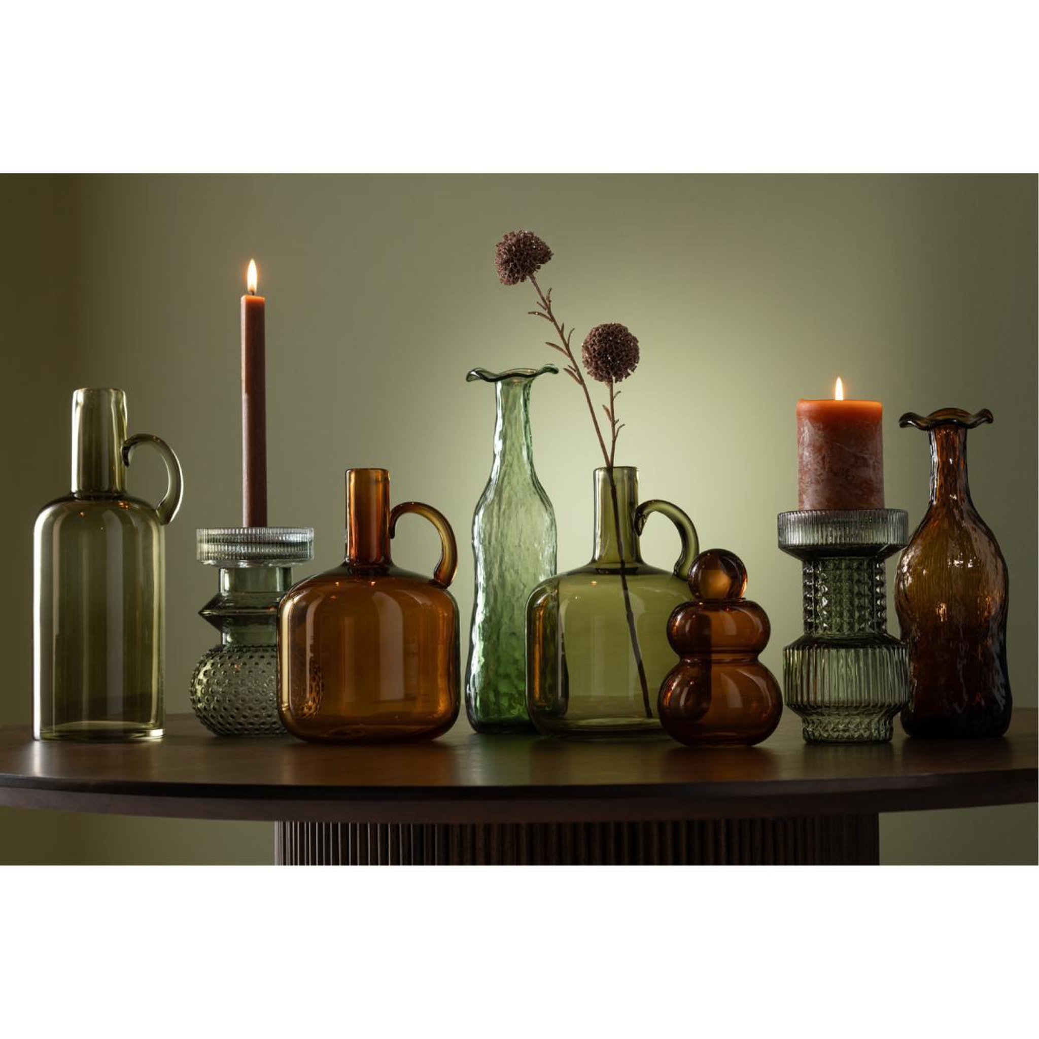 Voir la diapositive 3 : J-LINE Vase Design Anse  Blognac  24cm Marron