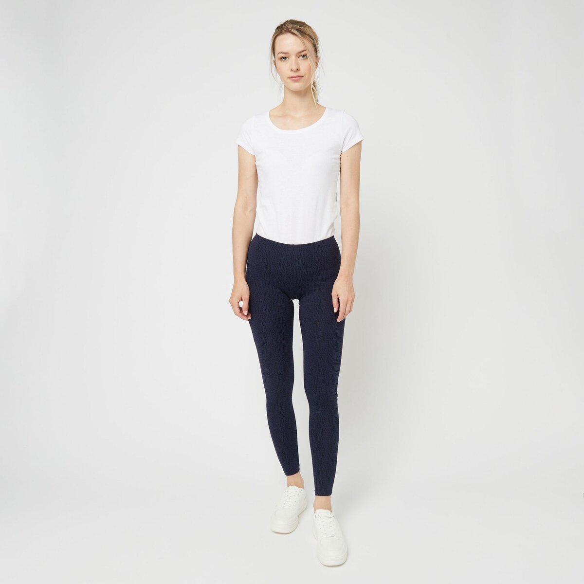 INEXTENSO Legging marine fantaisie femme pas cher Auchan