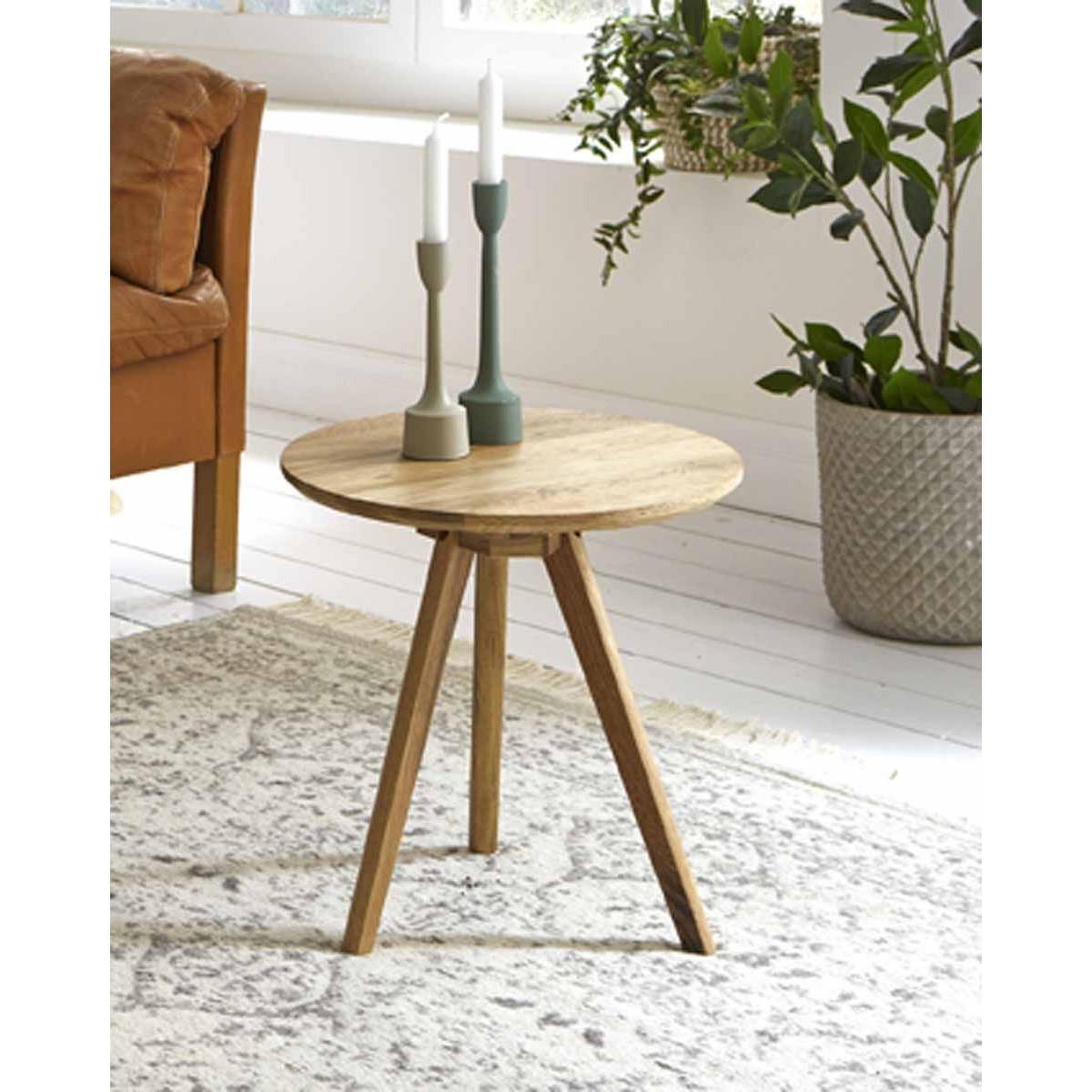 Voir la diapositive 2 : Paris Prix Table d'appoint en bois  cunda  40cm naturel