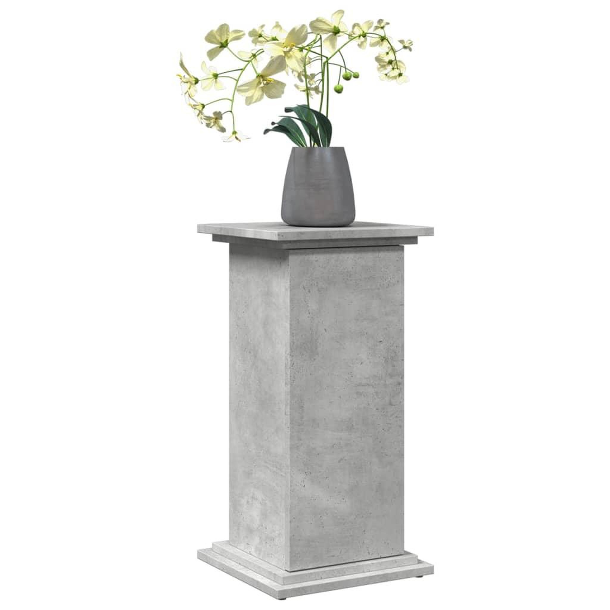 Voir la diapositive 3 : VIDAXL Piedestal avec rangement gris beton 31x30x60 cm bois ingenierie