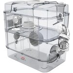 Zolux ZOLUX Cage sur 2 étages pour hamsters, souris et gerbilles - Rody3 duo - L 41 x p 27 x h 40,5 cm - Blanc
