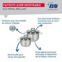 Voir la diapositive 3 : ELO Ensemble de 1 Poêle de cuisson 32 cm et 2 faitouts 14 et 16 cm Elo Profi Brillant