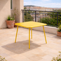 Voir la diapositive 4 : CONCEPT USINE Table carrée 4 places 70x70cm jaune BERGAME