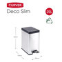 Voir la diapositive 6 : CURVER Curver Poubelle a pedale mince Deco 25 L Argente