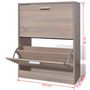 Voir la diapositive 6 : VIDAXL Meuble a chaussures en bois avec 2 compartiments Aspect chene