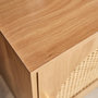Voir la diapositive 5 : SWEEEK Lot de 2 tables de chevet bohème bois et cannage naturel 1 porte 45 x 40 x 60 cm - Judith