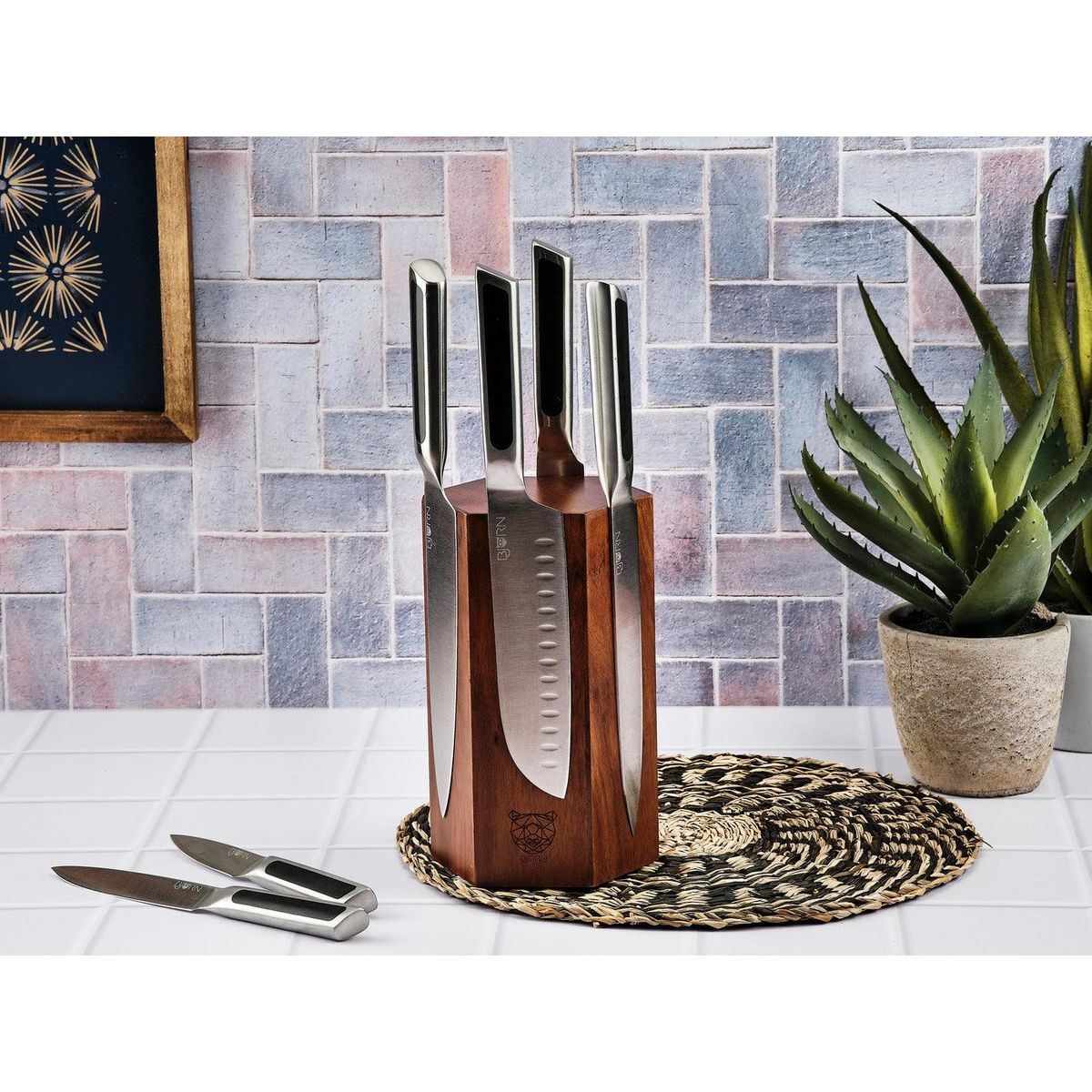 BJORN Bloc couteaux de cuisine LOKI IMATRA - 7 pièces