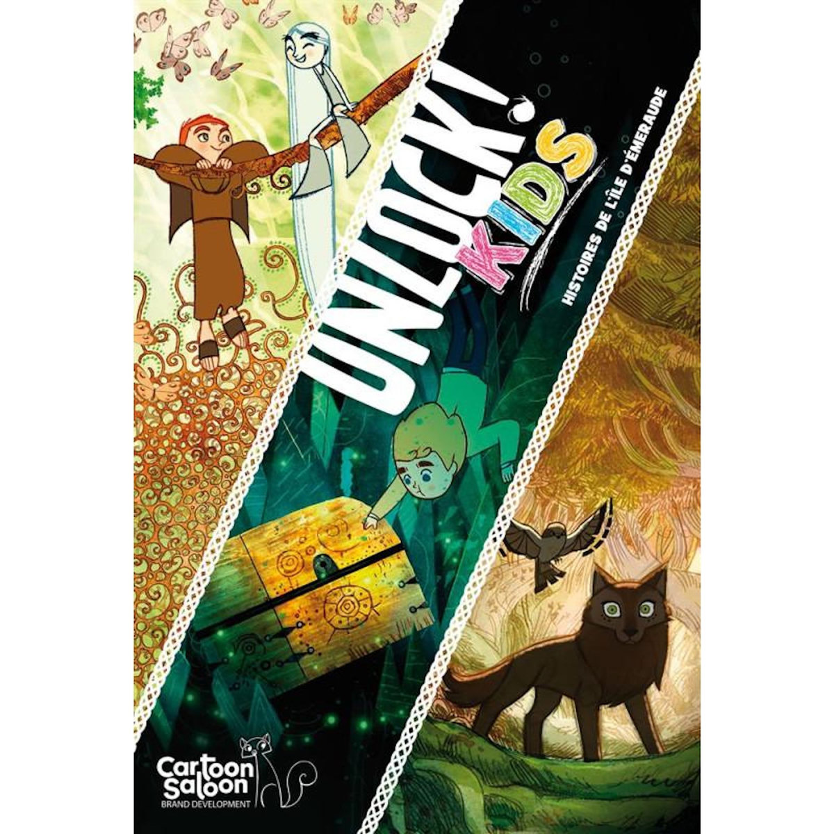 Asmodee Jeu d escape game Asmodee Unlock ! Kids Histoire de l Île d Émeraude