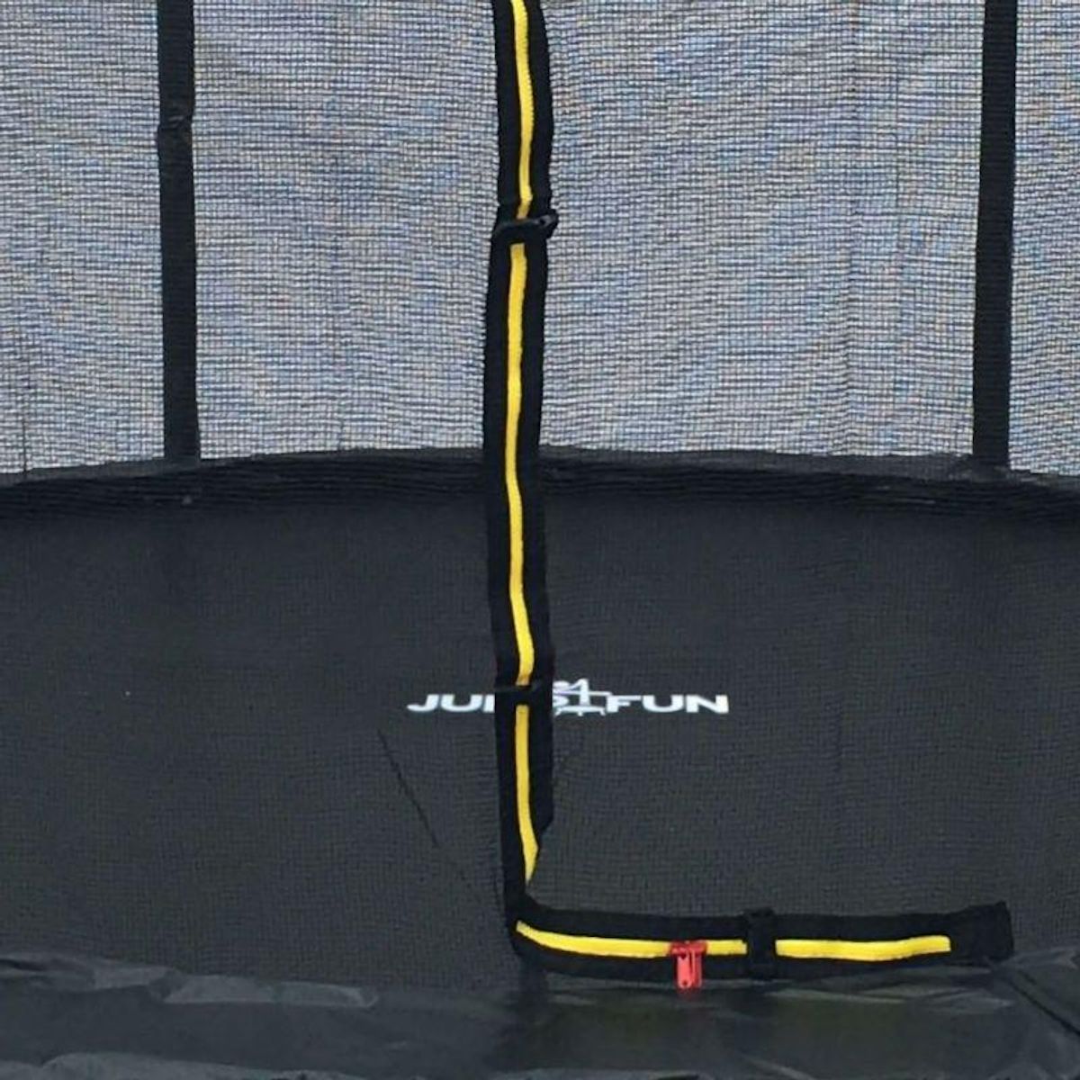 JUMP4FUN Trampoline Semi-Pro 8FT / 244cm Noir avec Filet de sécurité, Tapis de saut, Coussin de protection, Echelle