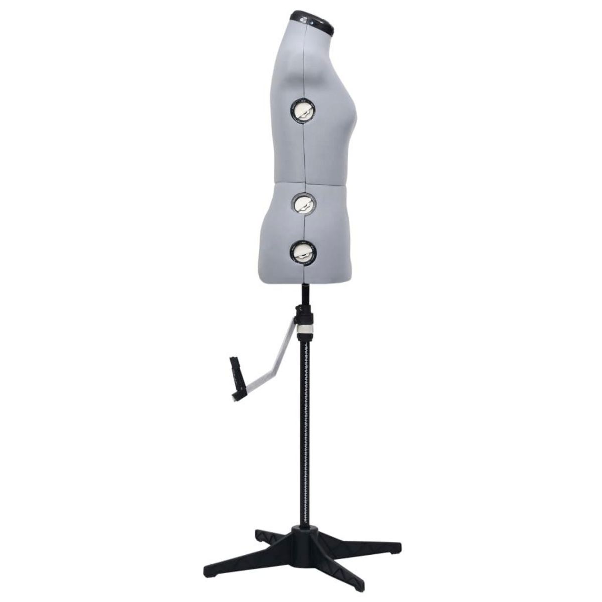 VIDAXL Mannequin de robe ajustable pour femme Gris S Taille 33-40
