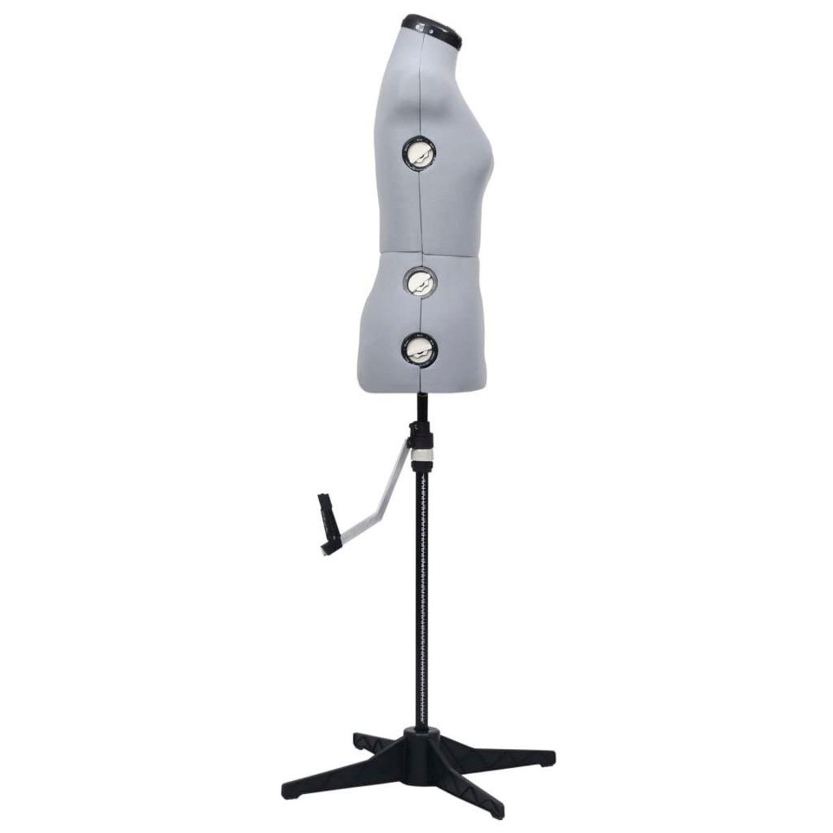 VIDAXL Mannequin de robe ajustable pour femme Gris S Taille 33-40