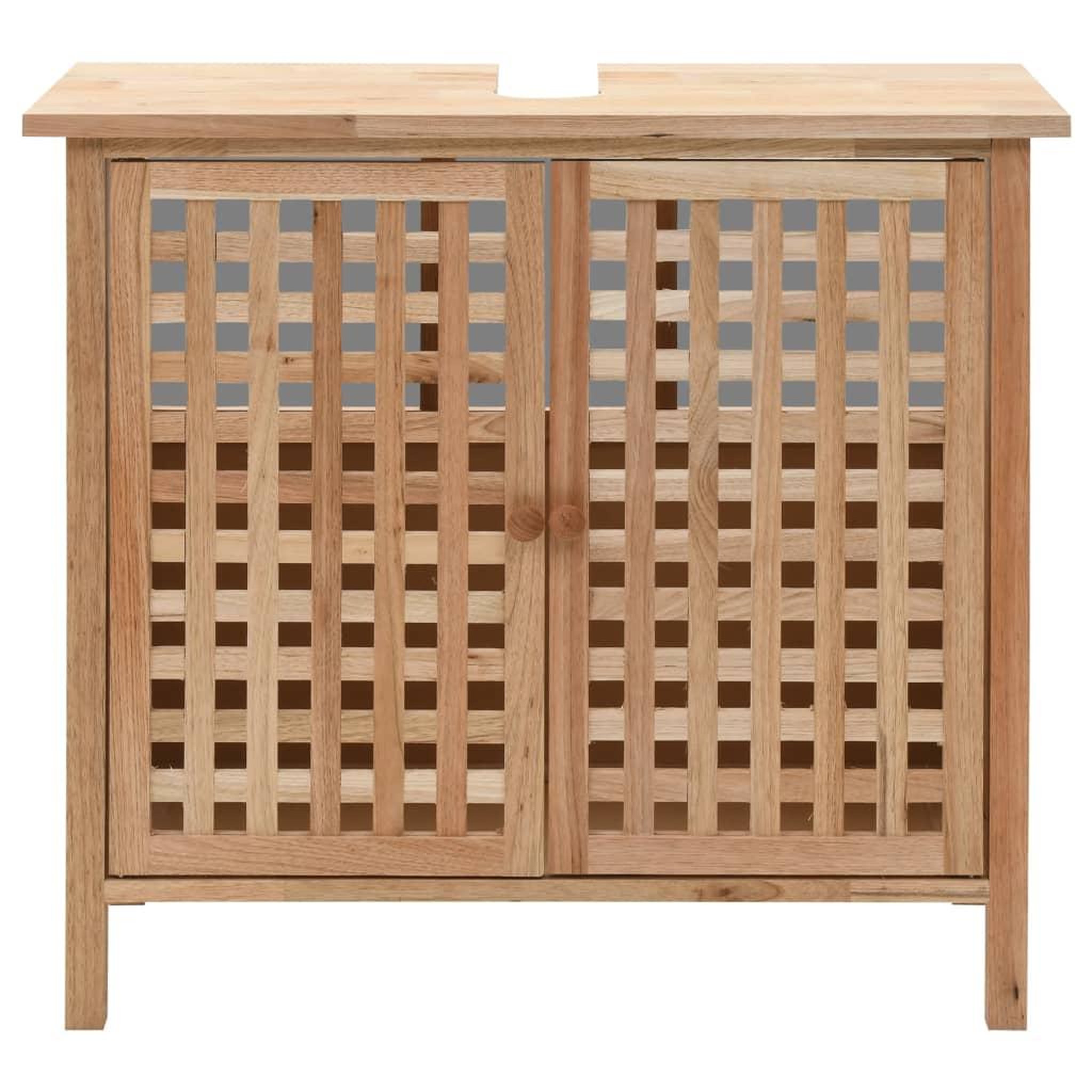 Voir la diapositive 3 : VIDAXL Armoire pour lavabo Bois de noyer massif 66x29x61 cm