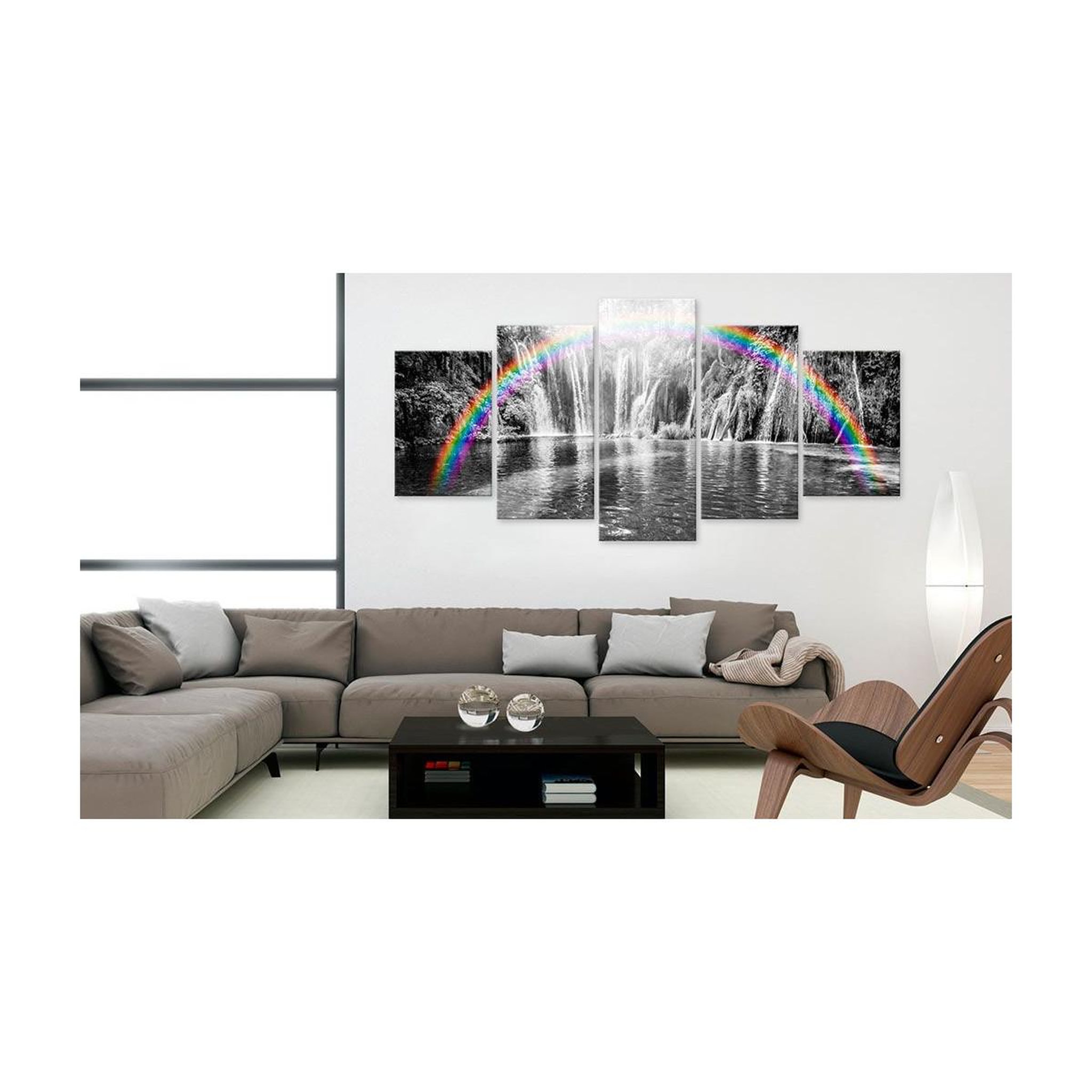 Voir la diapositive 2 : Paris Prix Tableau Imprimé  Rainbow on Grays