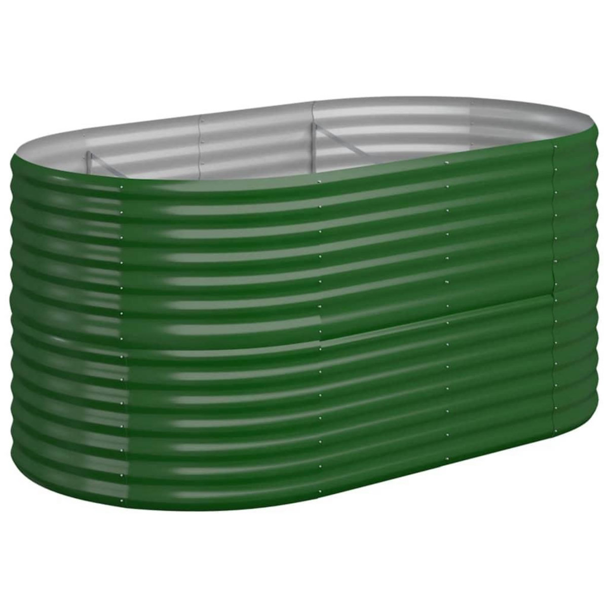 VIDAXL Lit sureleve de jardin Acier enduit de poudre 152x80x68 cm Vert