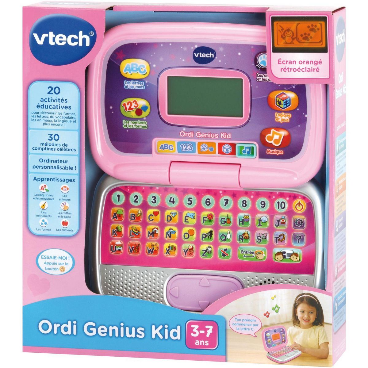 VTECH Ordinateur Genius Kid - Rose
