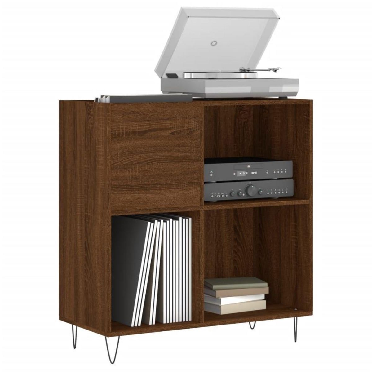 VIDAXL Armoire a disques chene marron 84,5x38x89 cm bois d'ingenierie