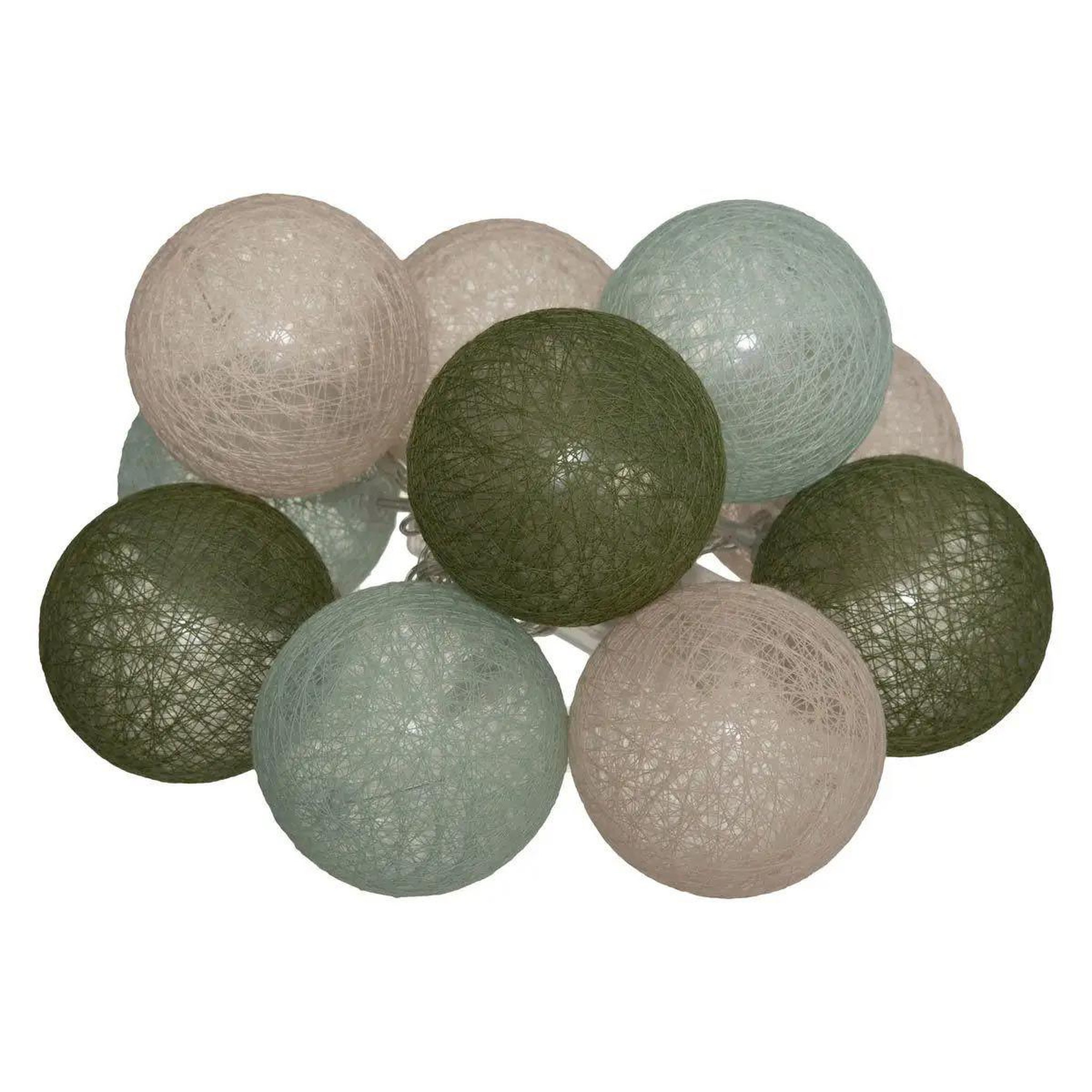 ATMOSPHERA Guirlande led 10 boules  army  165cm multicolore