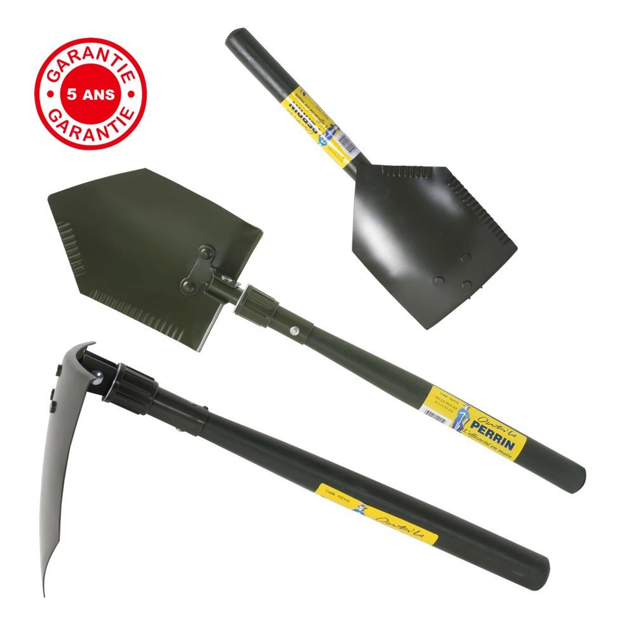 OUTILS PERRIN Pelle pioche pliante de camping, pelle US