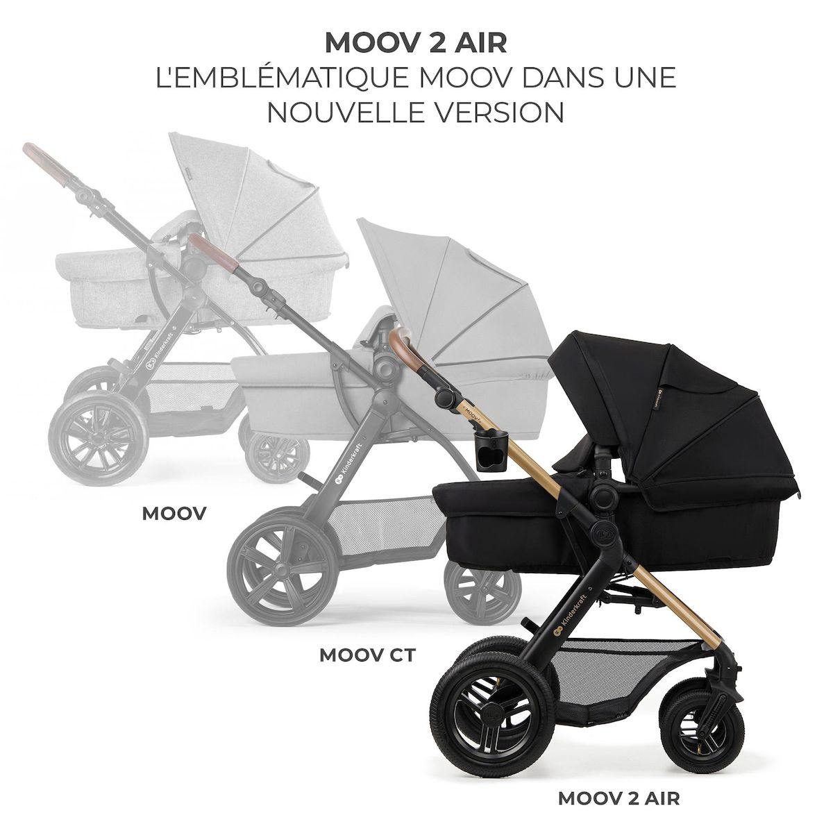 KINDERKRAFT Poussette 4en1 moov 2 pratique et confortable