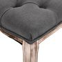 Voir la diapositive 5 : VIDAXL Banc Lin Bois solide 110x38x48 cm Gris fonce
