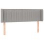 Voir la diapositive 2 : VIDAXL Tete de lit avec oreilles Gris clair 147x16x78/88 cm Tissu
