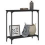 Voir la diapositive 3 : VIDAXL Table console noir 75x30,5x75 cm bois d ingénierie