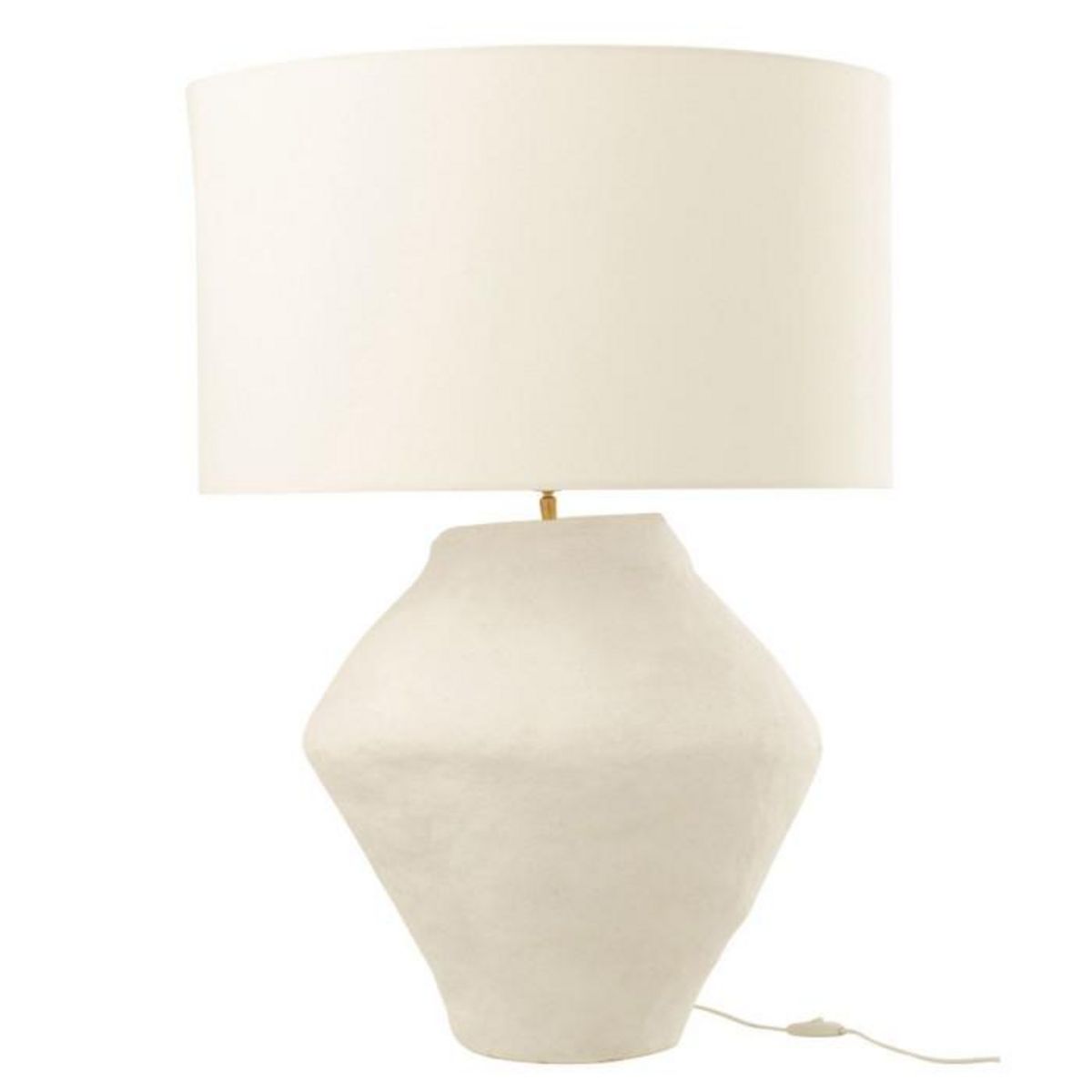 Paris Prix Lampe à Poser Papier Mâché  Bali Bliss  85cm Blanc